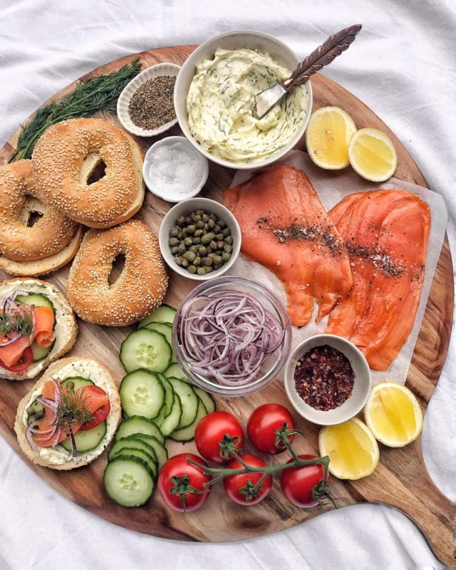 Lox and Bagel Board