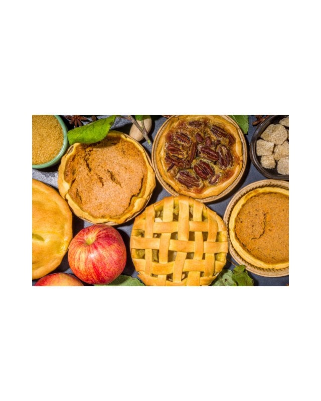 Whole Pies (9 inch) $25 Apple, Pumpkin, Sweet Potato, Pecan