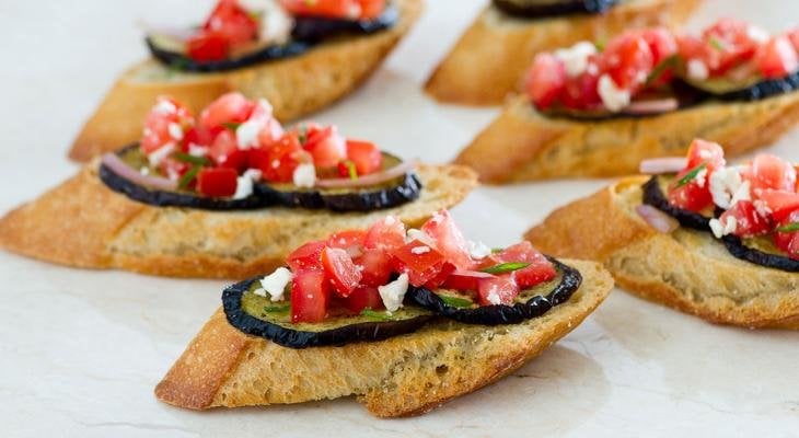Eggplant Crostino (2 Pieces; V)