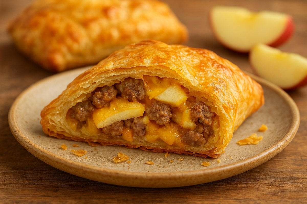 Apple and Cheddar Sausage Pastry Rolls (2 Pieces)