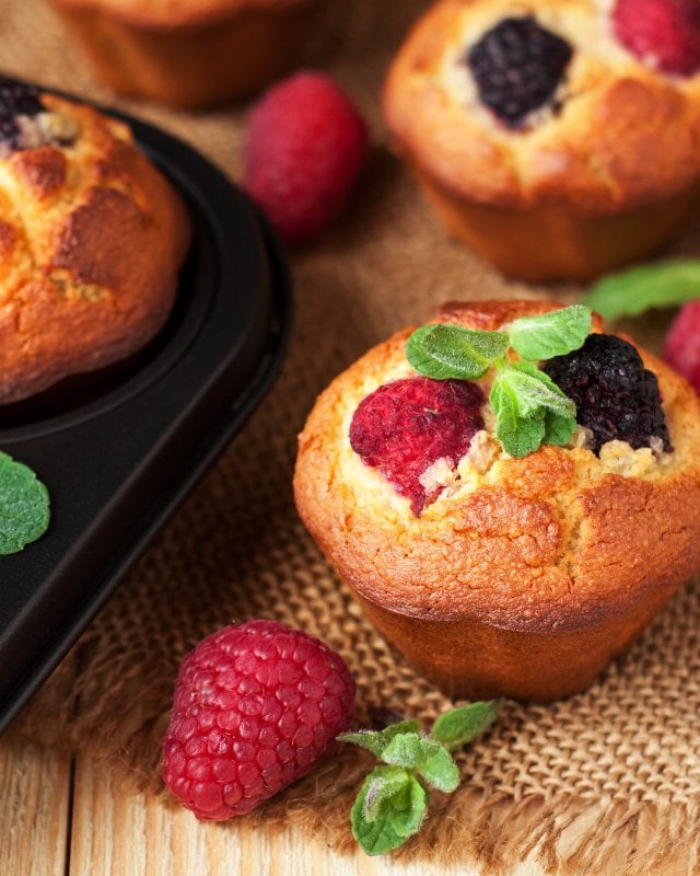 Gluten-Free Muffin Raspberry, Blueberry
