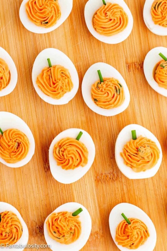 Pumpkin Deviled Eggs