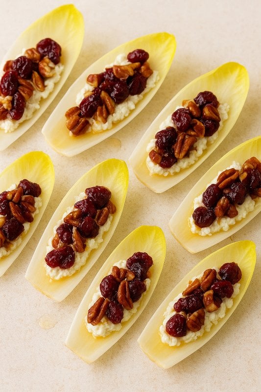 Cranberry and Pecan Goat Cheese Stuffed Endive (2 Pieces; GF, Veg)