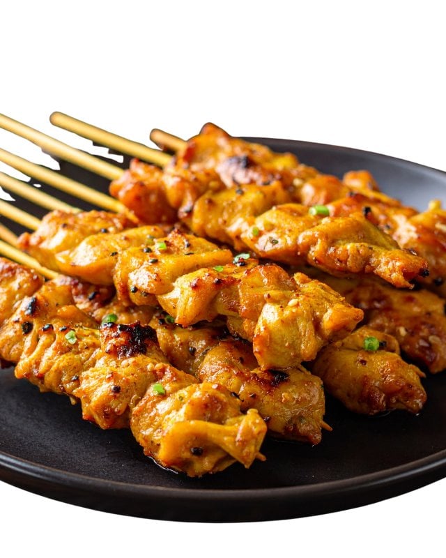 Chicken Satay with Mayo Sriracha