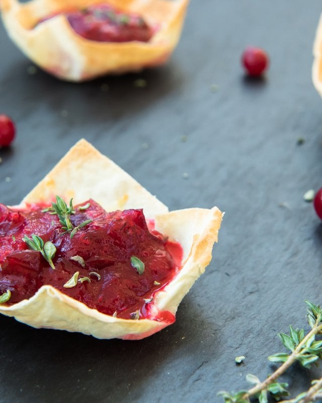 Brie and Cranberry Mini Tarts