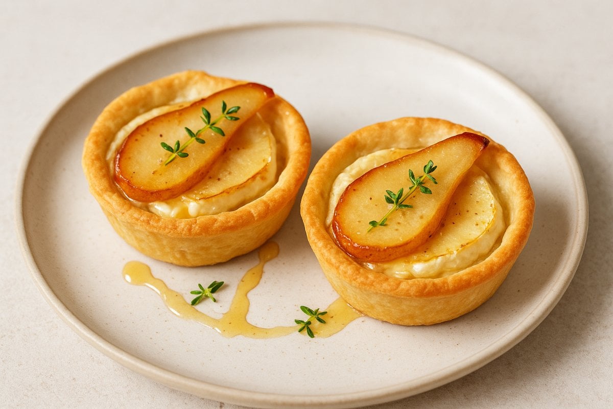 Pear and Brie Mini Tarts (2 Pieces; Veg)