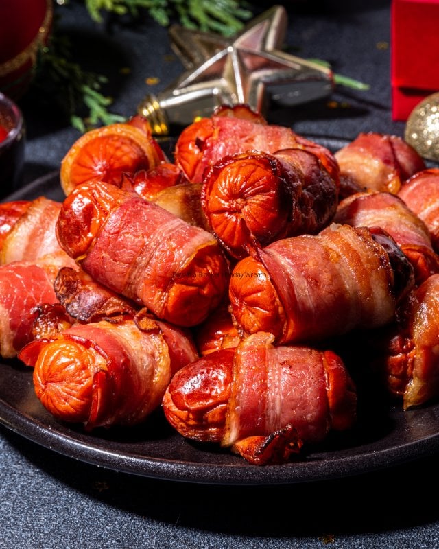 Pigs in a Blanket Holiday Wreath