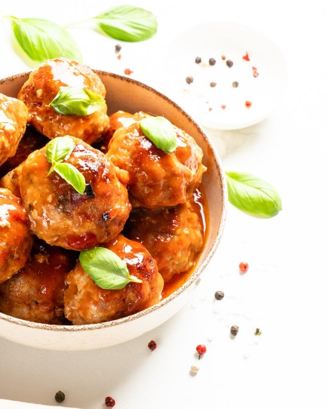 Bourbon Glazed Meatballs