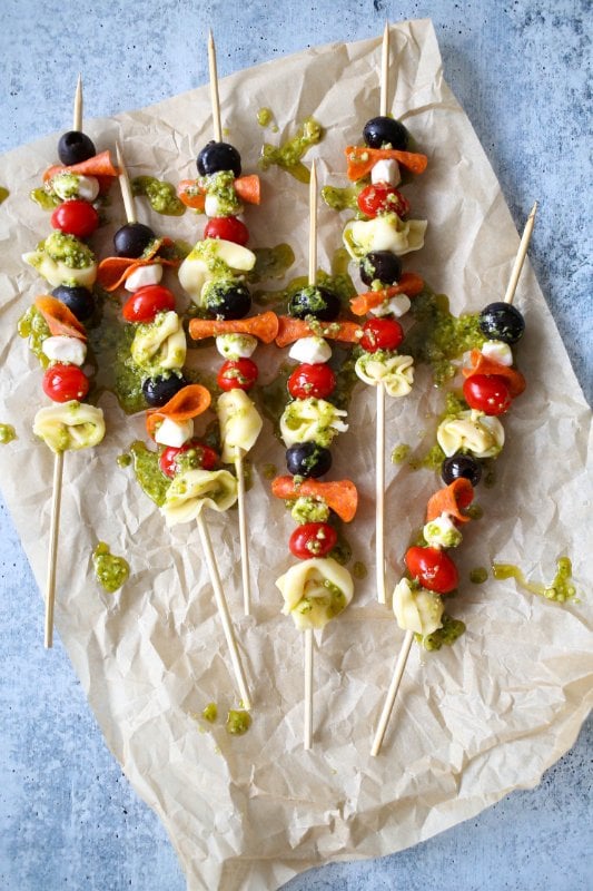 Tricolor Cheese Tortellini Skewers (2 Pieces)