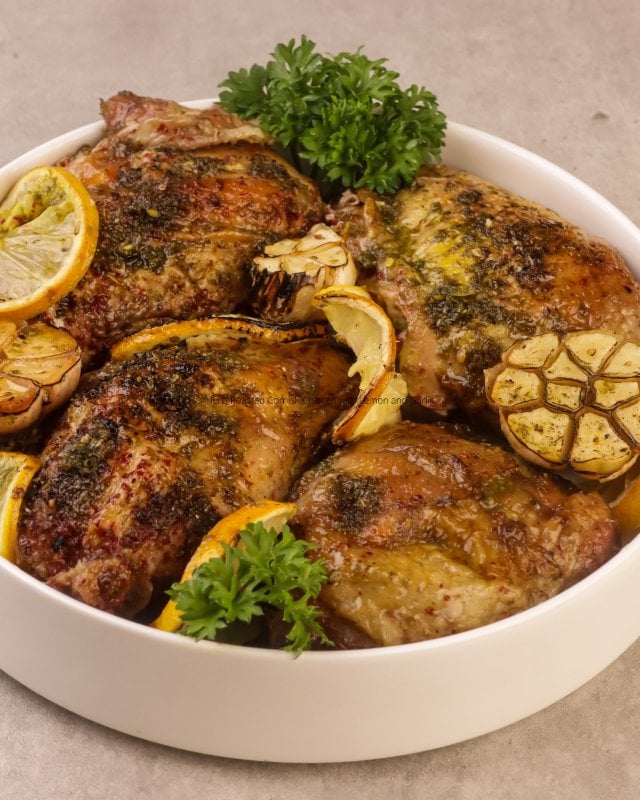 Herb-Roasted Cornish Chicken with Lemon and Garlic