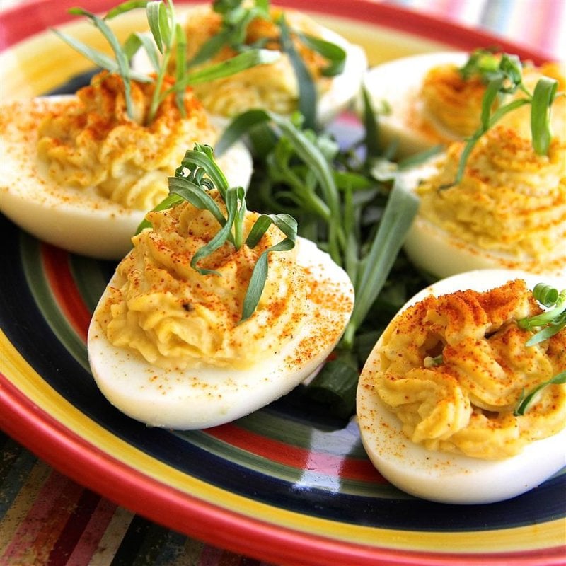Devilled Eggs with Tarragon and Scallions (2 Pieces)